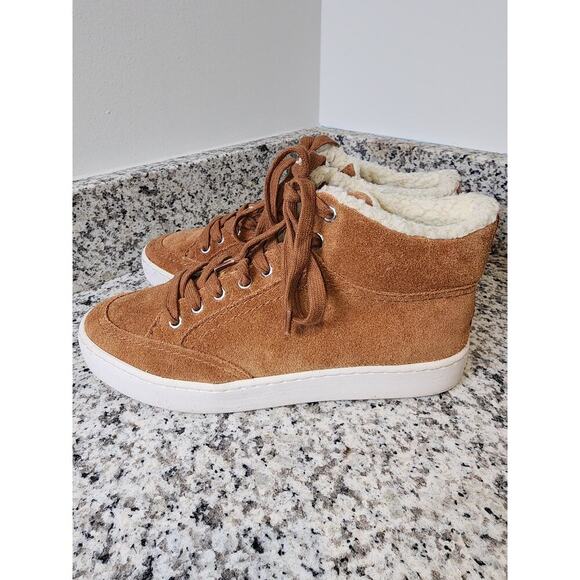 Shoes - Dolce Vita Platform Sneakers Womens Size 11 Leather Faux Fur High Top Skateboard